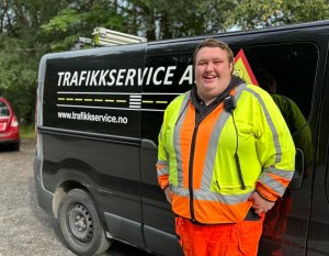 Alex på jobb