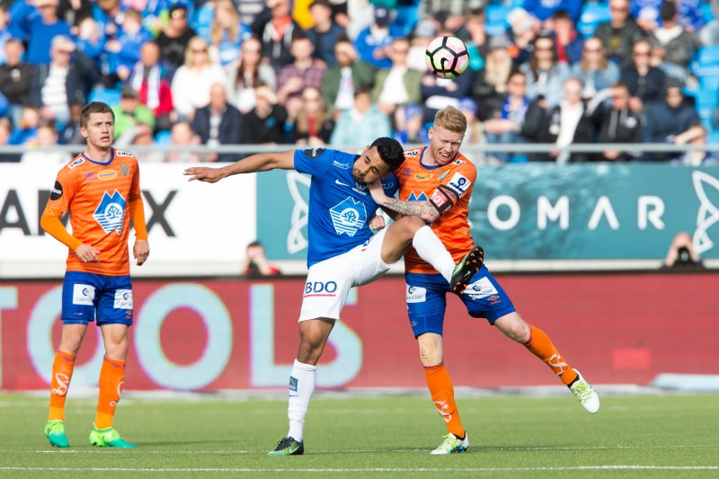 Fredrik Carlsen i fra 0-1 seieren borte mot Molde FK. Foto: NTB Scanpix