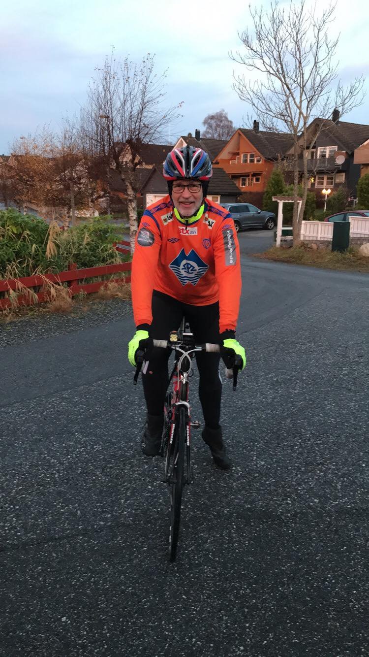 Starten gikk fra Larsgården tidlig torsdag morgen. 540 kilometer senere kom Erling fram til Strømmen lørdag kveld.